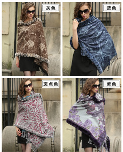 16-April-012 mulberry silk shawl with rex rabbit  fur trim (12)