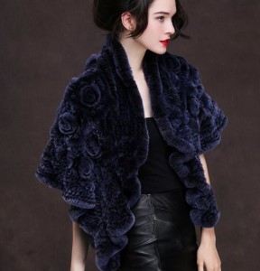 16-April-026 rex rabbit fur shawl with flower (5)
