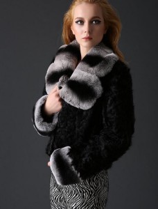16May-035 lamb fur jacket with chinchilla fur collar  (3)