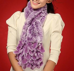16May-052 rex rabbit fur scarf with tassels  (15)
