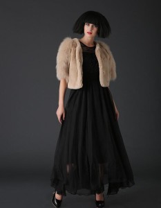 16-029June   rex rabbit fur jacket with fox fur sleve (15)