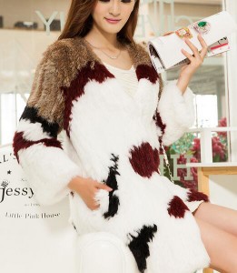 16-032June knitted rabbit fur coat  (1)