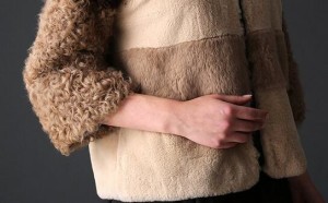 16-041June rex rabbit fur jacket with lamb fur sleeve (9)