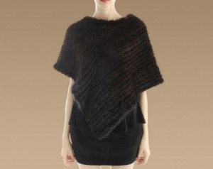 16-059June knitted mink fur poncho (8)