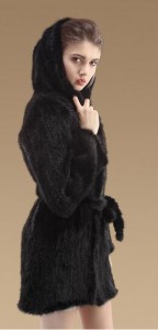 16-061June knitted mink fur coat with hood  (1)