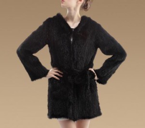 16-061June knitted mink fur coat with hood  (5)
