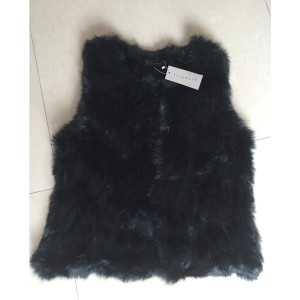 Knitted rabbit fur vest 16-019June eileenhou