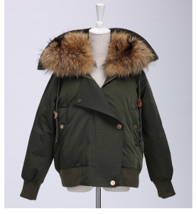 down coat ,lady jacket ,plain color ,with raccoon fur collar 1701041 eileenhou (3)
