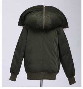 down coat ,lady jacket ,plain color ,with raccoon fur collar 1701041 eileenhou (4)
