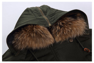 down coat ,lady jacket ,plain color ,with raccoon fur collar 1701041 eileenhou (6)