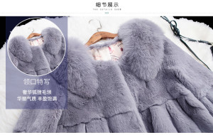 1701006 rex rabbit fur jacket with fox fur epaulet eileenhou (39)