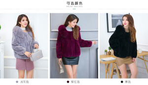 1701006 rex rabbit fur jacket with fox fur epaulet eileenhou (43)