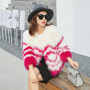 1701010 knitted fox fur coat eileenhou (1)