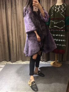 1701017 rabbit fur coat with fox fur collar eileenhou (14)