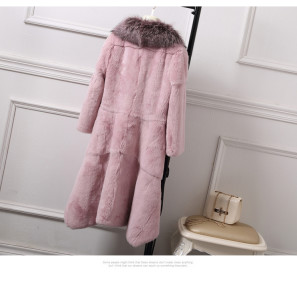 1701017 rabbit fur coat with fox fur collar eileenhou (17)