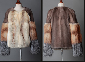 1701033 mink fur coat with fox fur sleeve front eileenhou (21)