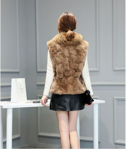 1701039 rex rabbit fur vest with raccoon fur collar eileenhou (15)