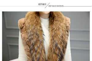 1701039 rex rabbit fur vest with raccoon fur collar eileenhou (25)