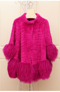 rabbit fur coat with sheep fur bottom EIEENHO 1701016 (10)