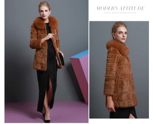 1703006 rabbit fur coat with fox fur collar ailin fur (28)