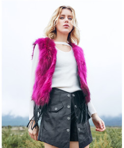 1703057 raccoon fur vest with leather tassels eileenhou ailin fur (13)