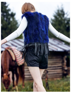 1703057 raccoon fur vest with leather tassels eileenhou ailin fur (35)