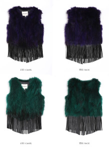 1703057 raccoon fur vest with leather tassels eileenhou ailin fur (41)