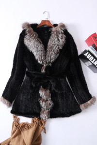 1703065 knitted mink fur coat with silver fox fur coat eileenhou ailin fur (12)