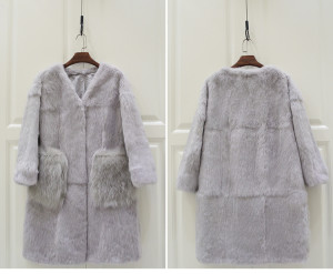 1703075 rabbit fur coat with fox fur pocket eileenhou ailin fur (17)
