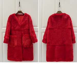 1703075 rabbit fur coat with fox fur pocket eileenhou ailin fur (23)