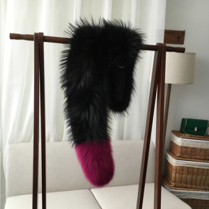 1703092 raccooon fur fox fur scarf eileenhou ailin fur A (8)