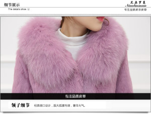 1703095 rabbit fur coat with hood with fox fur trimming eileenhou fur ailin (34)