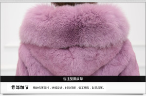 1703095 rabbit fur coat with hood with fox fur trimming eileenhou fur ailin (35)