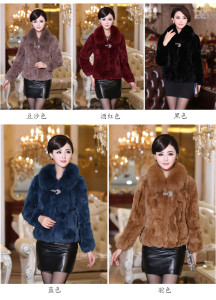 1703097 rex rabbit fur jacket with fox fur collar eileenhou (5)