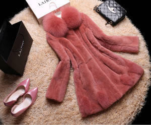 1704025 rex rabbit fur coat with fox fur collar (16)