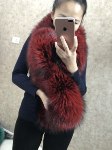 1704082 silver fox fur collar scarf eileenhou lvcomeff (13)