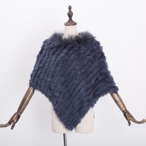 1704095 rabbit fur poncho with raccoon fur collar eileenhou lvcomeff (10)