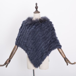 1704095 rabbit fur poncho with raccoon fur collar eileenhou lvcomeff (10)