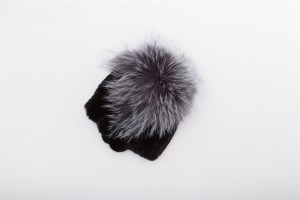1704114 knitting rex rabbit fur hat with silver fox fur top eileenhou lvcomeff (18)