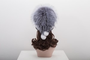 1704114 knitting rex rabbit fur hat with silver fox fur top eileenhou lvcomeff (6)