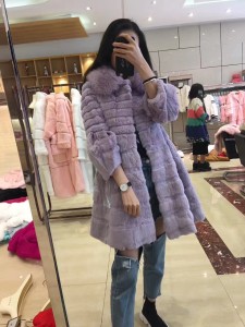 1704182 rex rabbit fur coat with fox fur collar eileenhou lvcomeff (2)