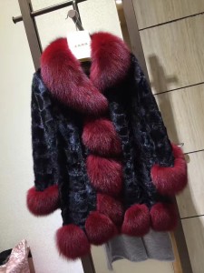 1704187 mink fur coat with fox fur collar eileenhou lvcomeff (10)