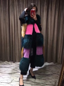 1704189 rex rabbit fur vest with fox fur eileenhou lvcomeff (2)