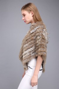 1706035 rabbit fur poncho natural brown eileenhou (7)