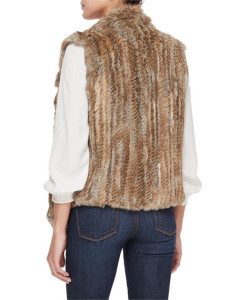 1705014 knitted rabbit fur gilet eileenhou (2)