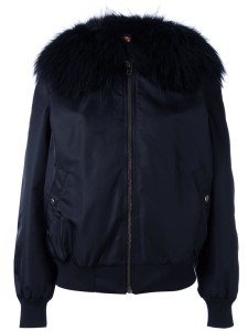 1705020 jacket with rex rabbit fur lining with raccoon fur collar eileenhou (2)