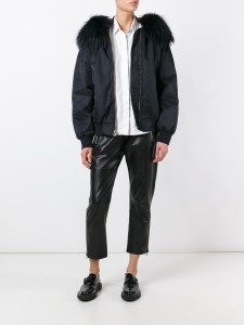 1705020 jacket with rex rabbit fur lining with raccoon fur collar eileenhou (3)