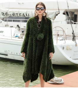 1705046 knitted mink fur big coat AILIN FUR (7)