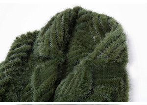 1705049 knitted green mink fur coat ailin fur (13)
