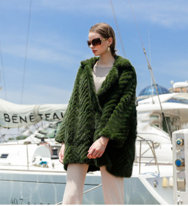 1705049 knitted green mink fur coat ailin fur (2)